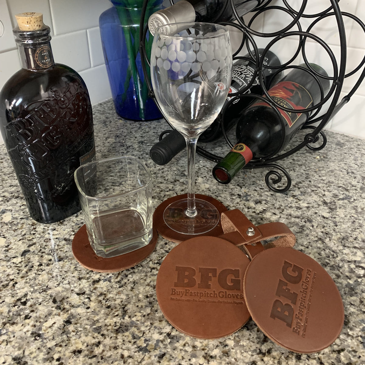 Leather Coaster Set
